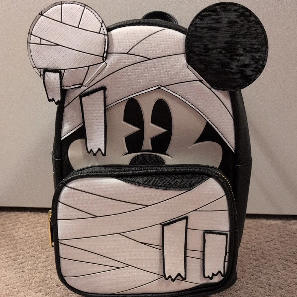Her Universe Mickey Black and White Mummy Backpack NWOT